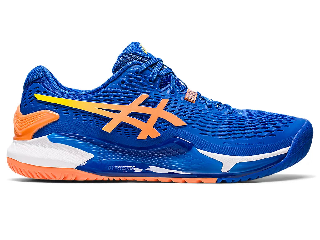 Asics Gel Resolution 9 Tennis Shoe Tuna Blue Sun Peach Achivr