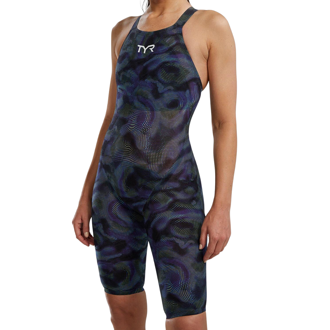 TYR Women's Avictor 2.0 Exolon Openback Swimsuit | Lime Navy