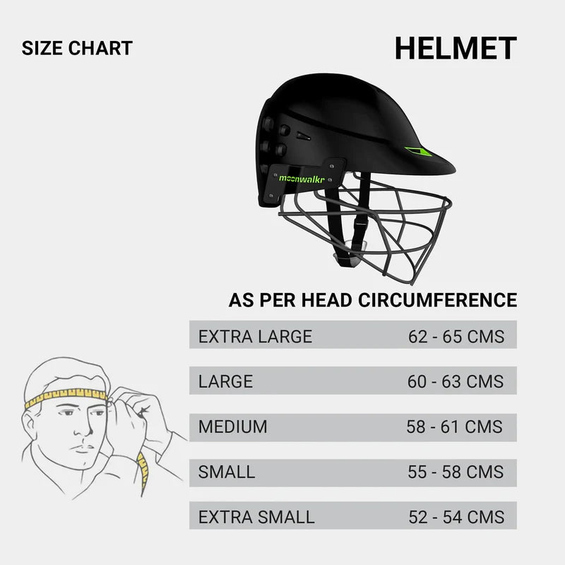 Moonwalkr Mind 2.0 Cricket Helmet | Black