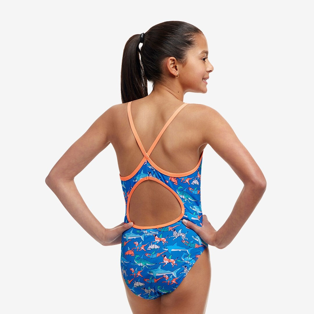 Funkita Girl's Diamond Back One Piece | Fin Swimming