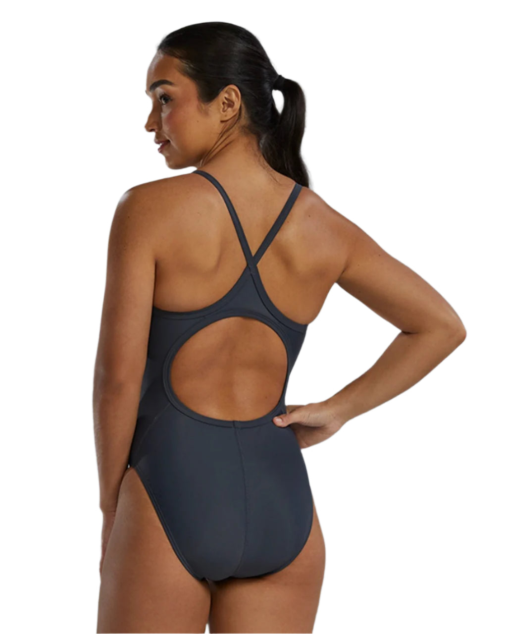 TYReco Women's Solid Diamondfit Swimsuit | Titanium