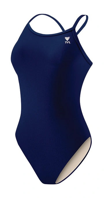 TYReco Women's Solid Diamondfit Swimsuit | Navy