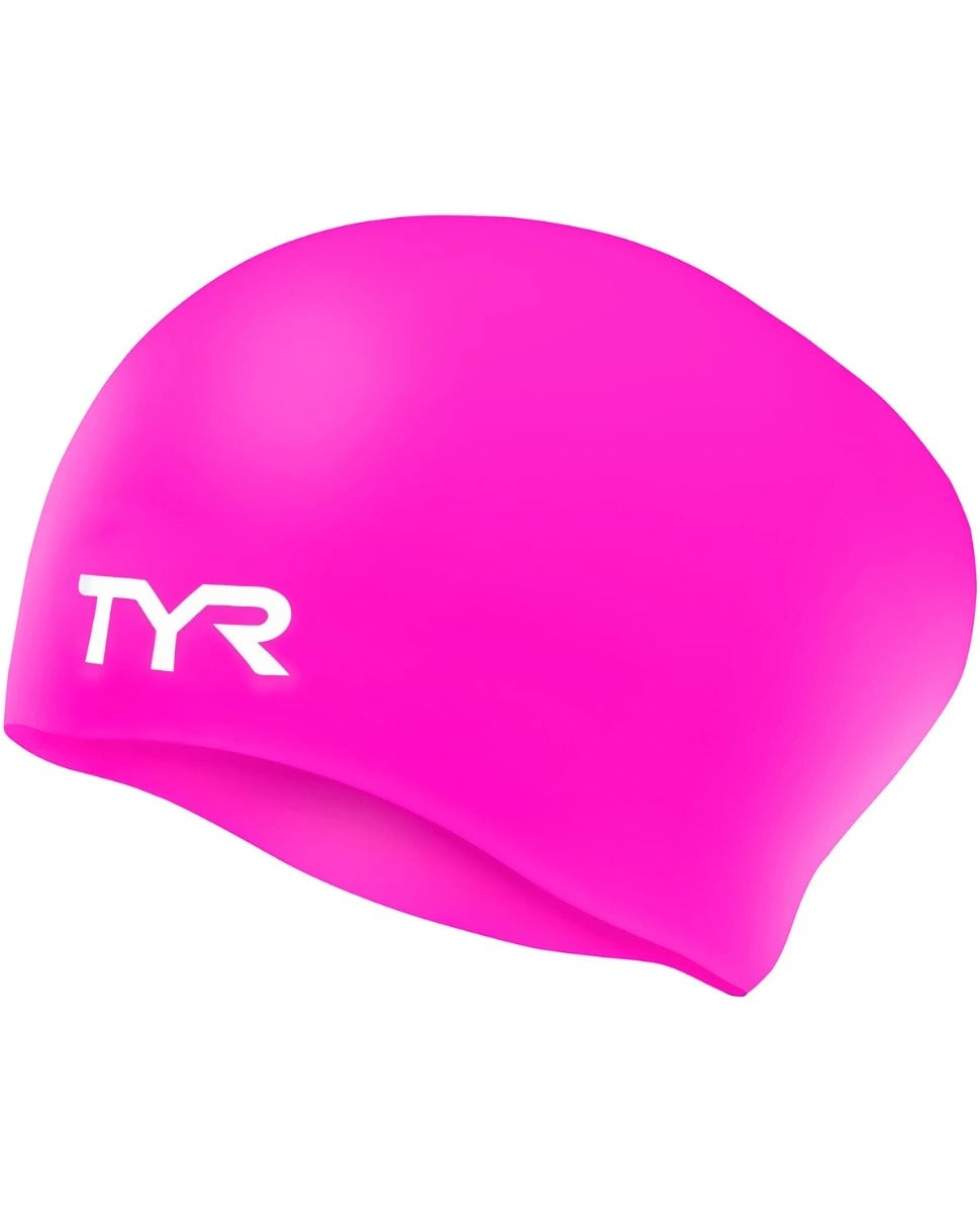 TYR Wrinkle Free Long Hair Silicone Swimming Cap