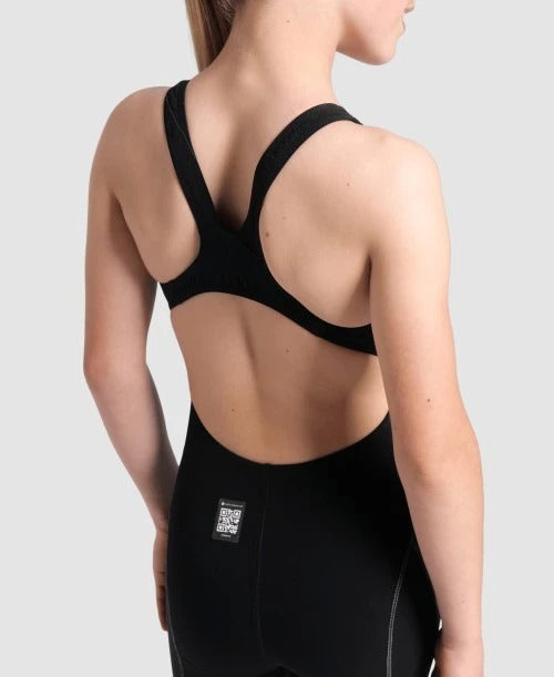 Arena Girl's Powerskin Impulso Openback Junior | Black/Teal