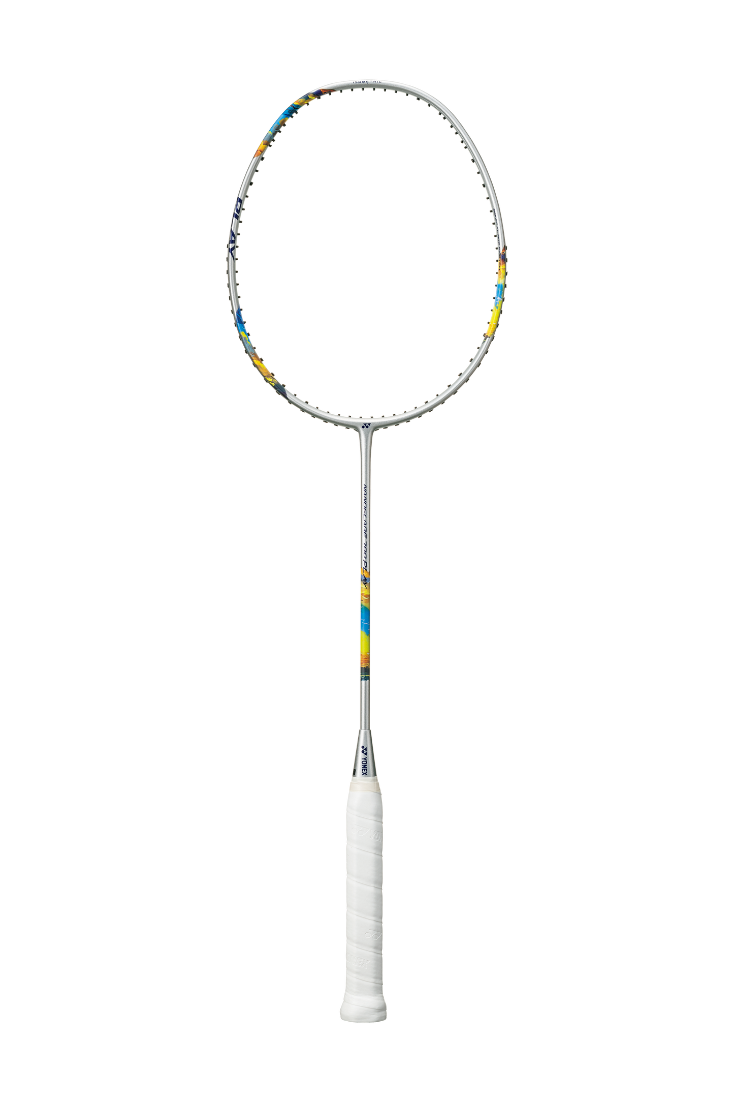 Yonex Nanoflare 700 Play Badminton Racket (Strung) | Silver/Sky Blue