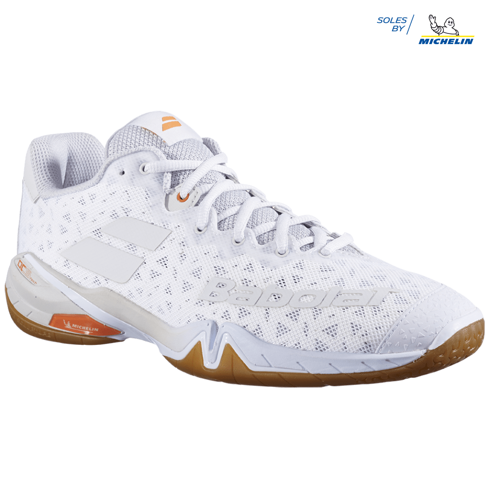 Babolat Men's Shadow Tour Badminton Shoes- White/Light Grey – Achivr