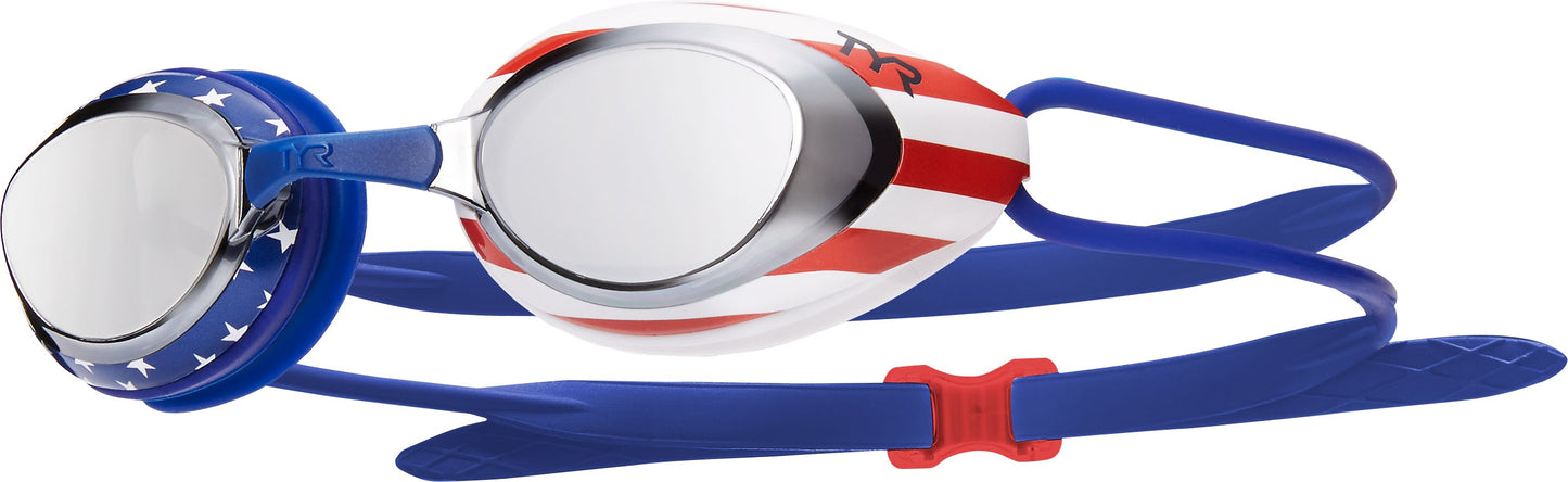 TYR BLACKHAWK RACING MIRRORED USA GOGGLES