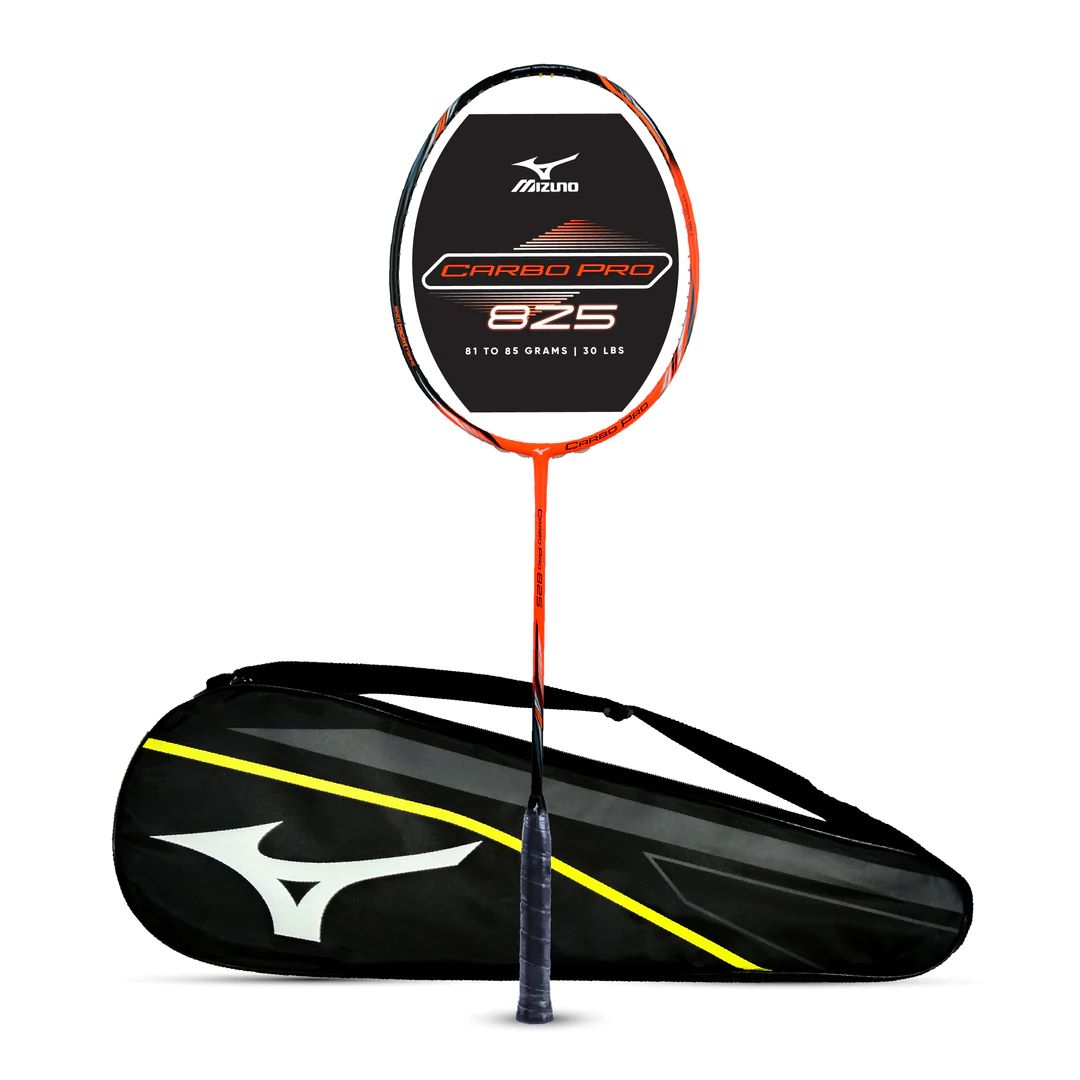 Mizuno Carbo Pro 825 Badminton Racket (Unstrung) Orange/Black Achivr