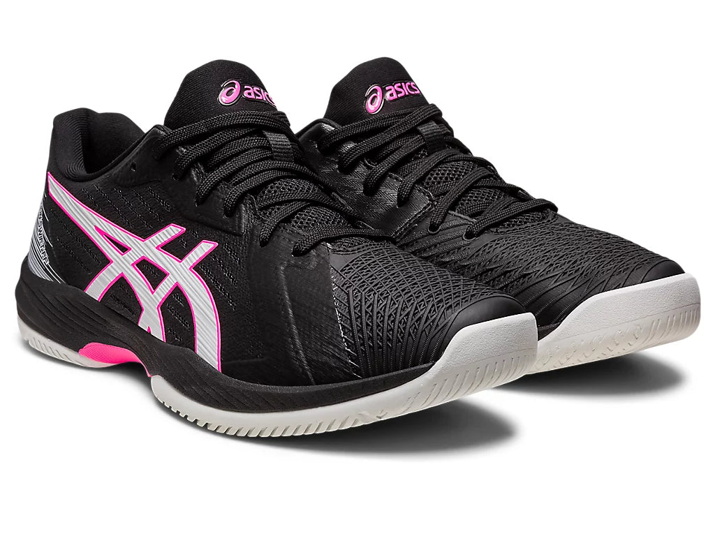 Asics Solution Swift FF Tennis Shoe Black/Hot Pink – Achivr