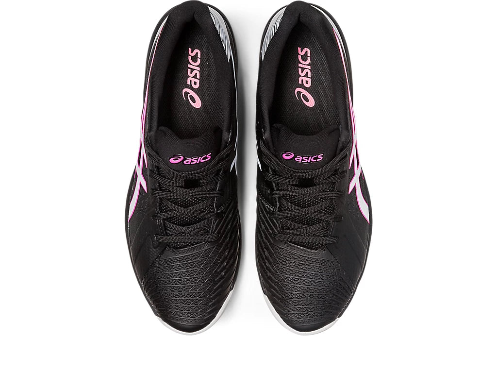 Asics Solution Swift FF Tennis Shoe - Black/Hot Pink