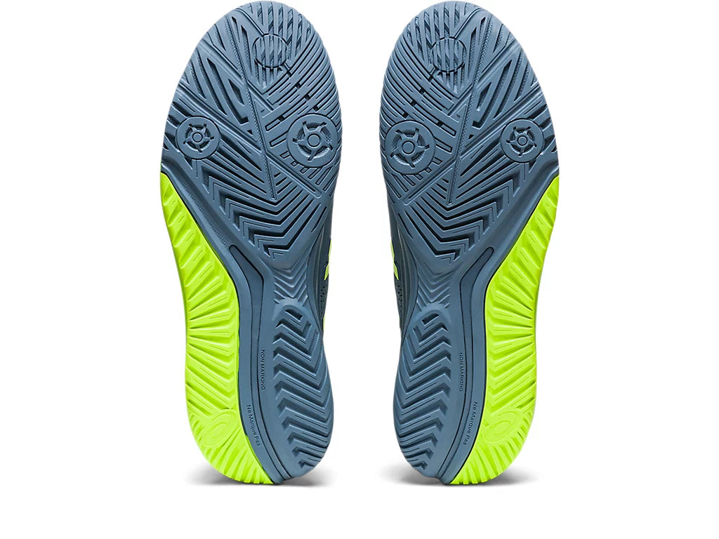 Asics Gel Resolution 9 Tennis Shoe - Steel Blue/Hazard Green