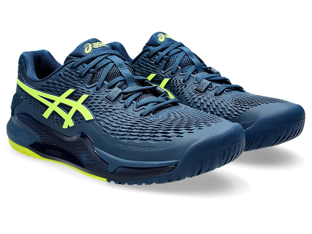 Asics Gel Resolution Tennis Shoe Mako Blue/Safety Yellow – Achivr