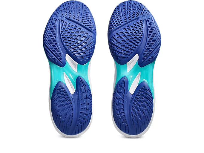 Asics Sky Elite FF 3 Badminton Shoe | White/Asics Blue