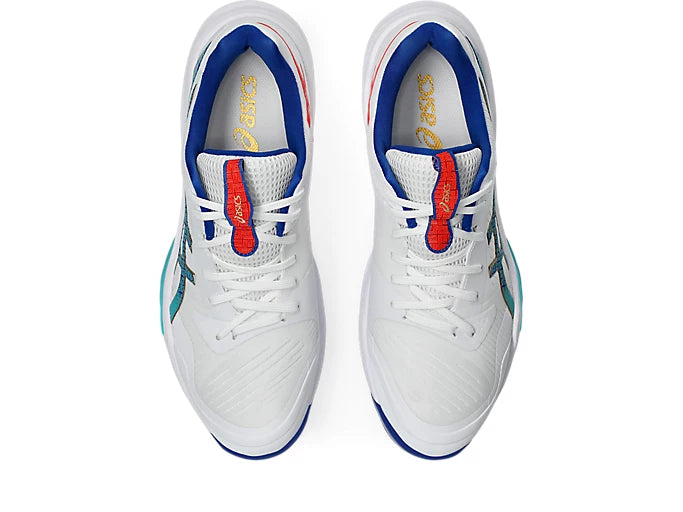 Asics Sky Elite FF 3 Badminton Shoe | White/Asics Blue