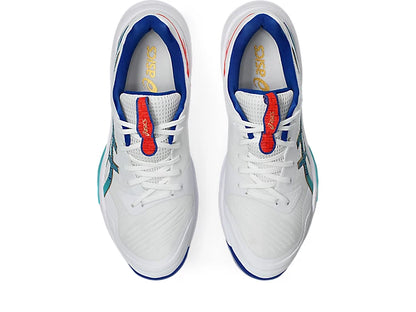 Asics Sky Elite FF 3 Badminton Shoe | White/Asics Blue