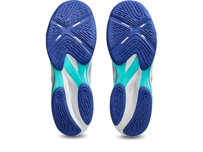 Asics Netburner Ballistic FF 4 Badminton Shoe | White/Asics Blue