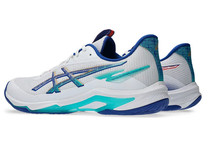 Asics Netburner Ballistic FF 4 Badminton Shoe | White/Asics Blue
