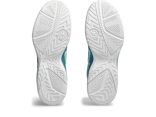 Asics Upcourt 5 Badminton Shoes - Blue Teal/White