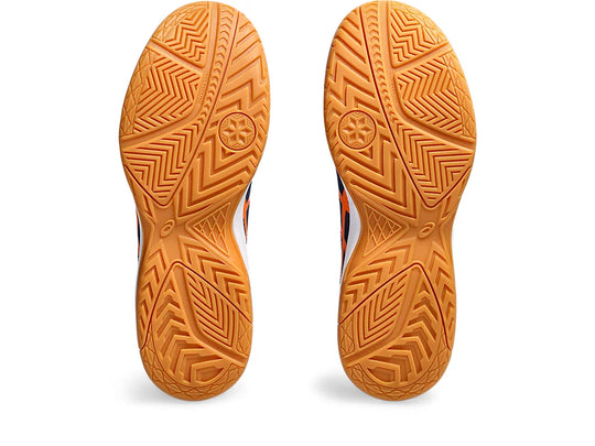 Asics Upcourt 5 Badminton Shoes - Peacoat/Shocking Orange