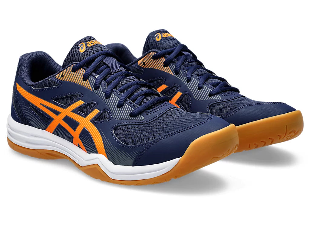 Asics Upcourt 5 Badminton Shoes Peacoat Shocking Orange