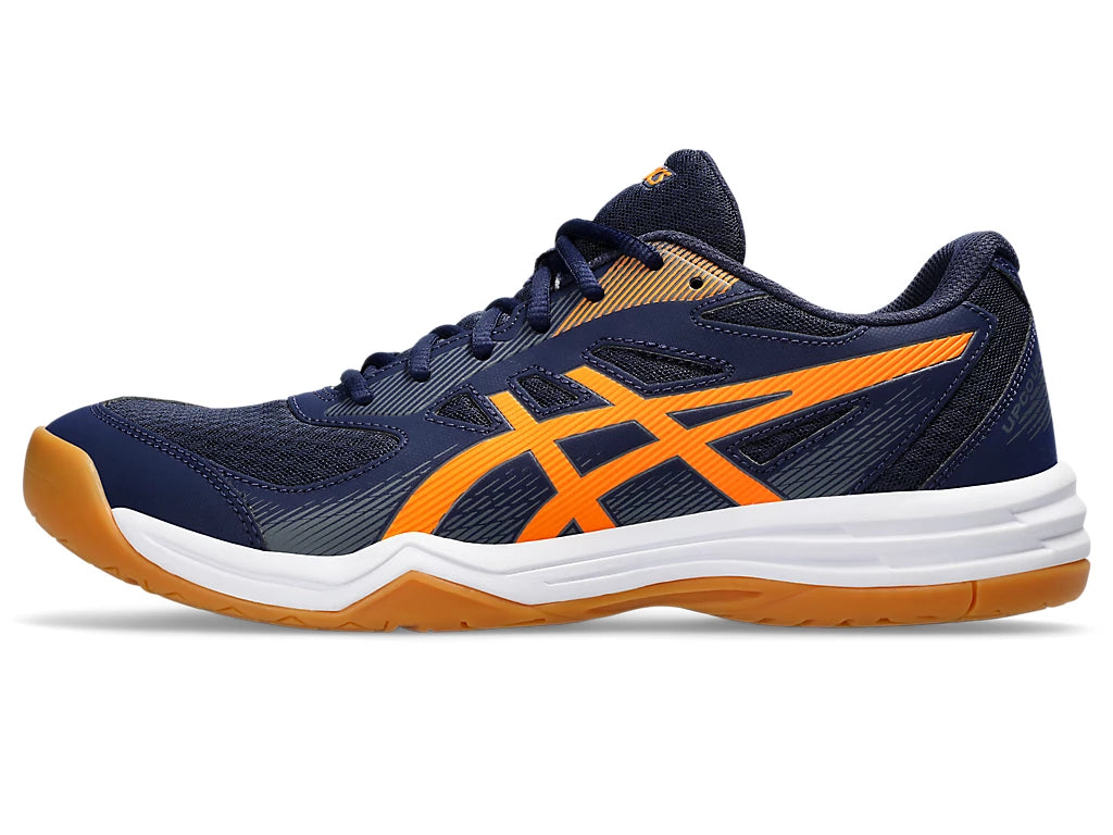 Asics Upcourt 5 Badminton Shoes Peacoat Shocking Orange Achivr