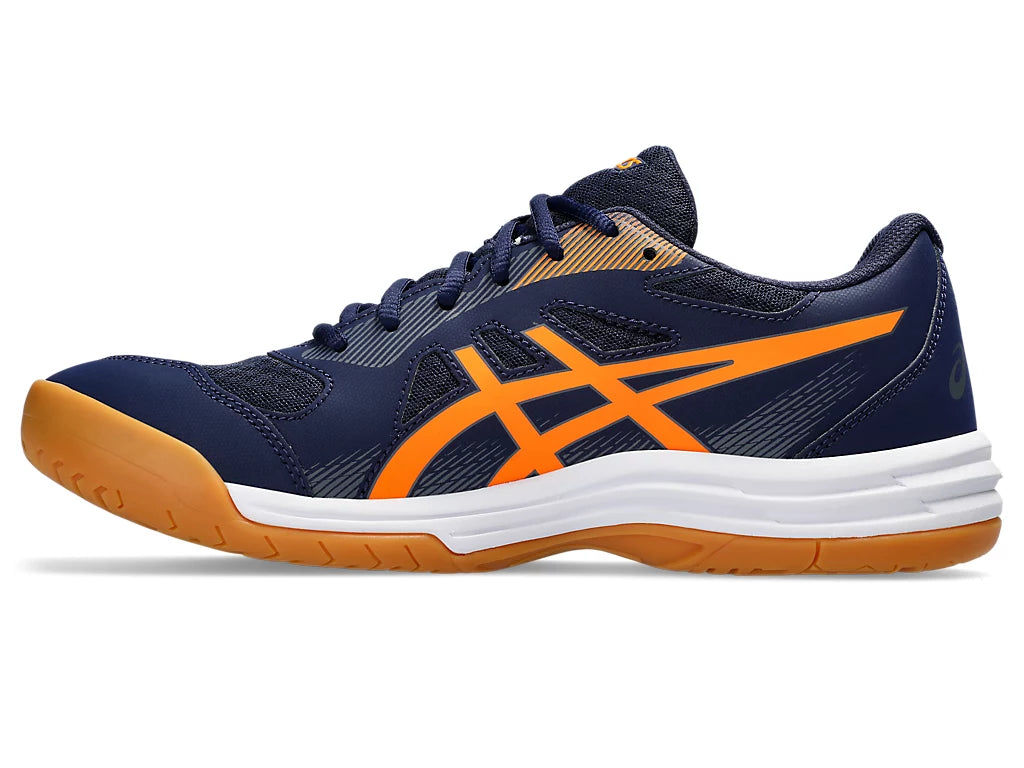 Asics Upcourt 5 Badminton Shoes Peacoat Shocking Orange Achivr