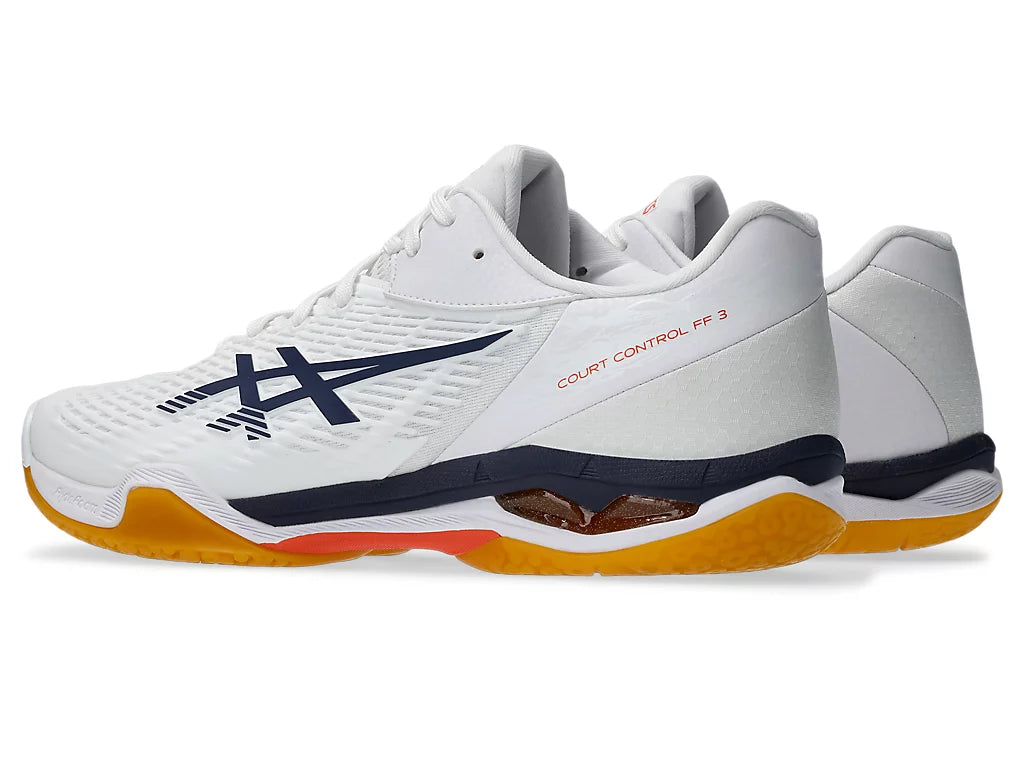 Asics Court Control FF 3 Badminton Shoe | White/Indigo Fog