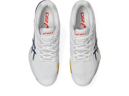 Asics Court Control FF 3 Badminton Shoe | White/Indigo Fog