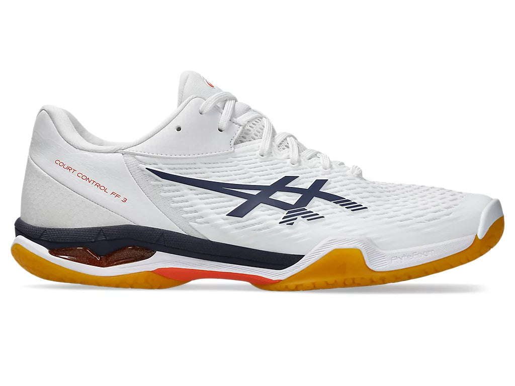 Asics Court Control FF 3 Badminton Shoe | White/Indigo Fog