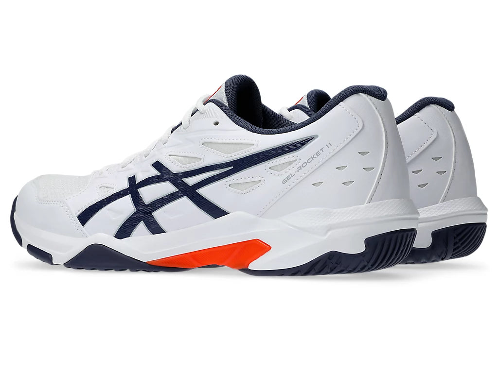 Asics Gel Rocket 11 Badminton Shoe | White/Indigo Fog