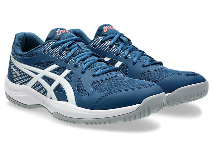 Asics Upcourt 6 Badminton Shoes | Mako Blue/White