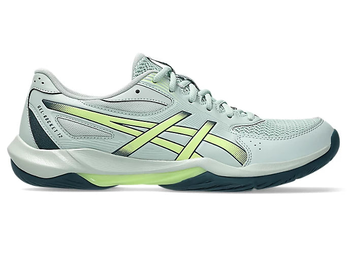 Asics Gel Rocket 12 Badminton Shoe | Lichen Rock/Tranquil Teal