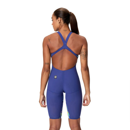Speedo Women's Fastskin LZR Pure Valor 2.0 Openback Kneeskin | Navy/Multi