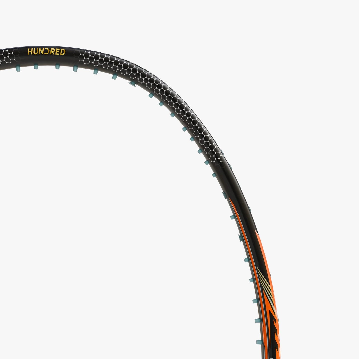 Hundred Flareon 700 Badminton Racket (Unstrung) | Black/Orange/Pink 3U