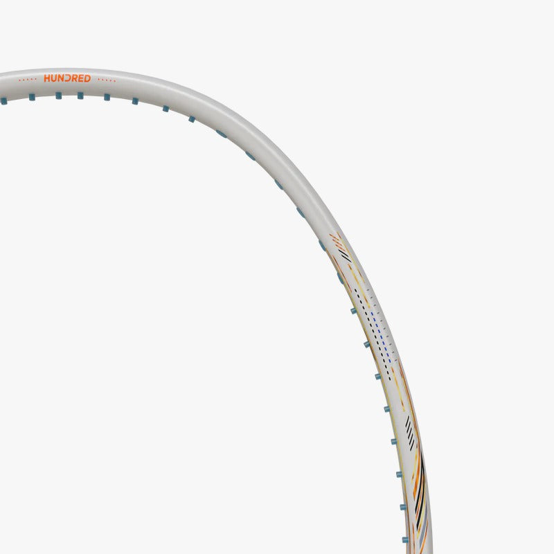 Hundred Nitrix 70 Volta Badminton Racket (Unstrung) | White/Copper 3U