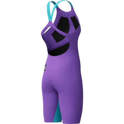 Speedo Women's Fastskin LZR Pure Valor 2.0 Openback Kneeskin | Grape/Mayan Blue