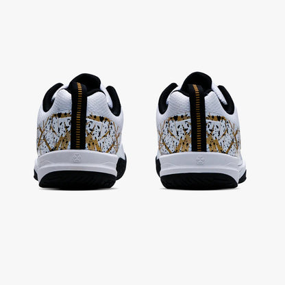 Hundred Blade Pro Badminton Shoes | White/Gold