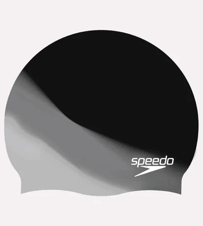 Speedo Chlorine  Resistant Silicone Swim Cap For Adults | Black