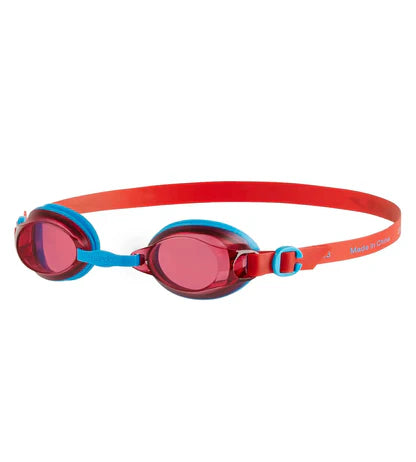 Speedo Unisex Junior Jet Tint-Lens Goggles | Turquoise & Lava Red