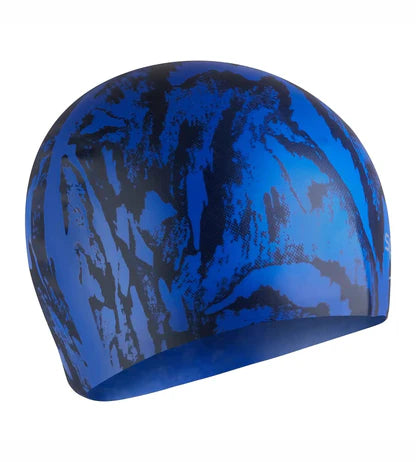 Speedo Women's Long Hair Printed Silicone Swim Caps - Violet/Ecstatic