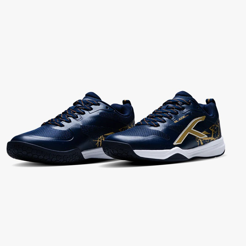 Hundred Blade Pro Badminton Shoes | Navy/Gold