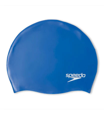 Speedo Plain Moulded Silicone Junior Swim Cap | Blue