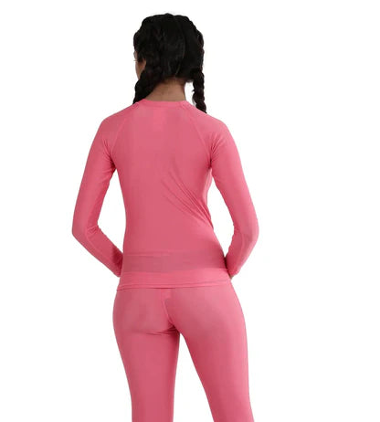 Speedo Girl's Recycled Endura Brite Long sleeve Suntop | Fandango Pink/True Navy