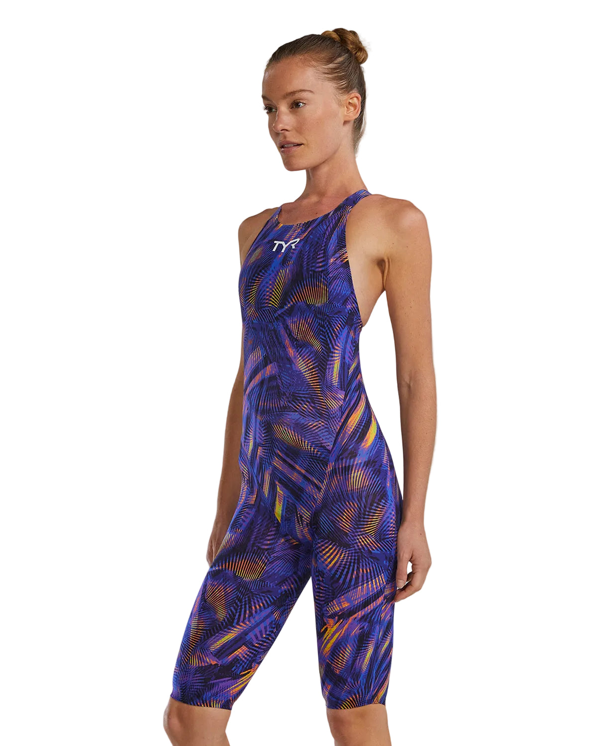 TYR Women's Avictor 2.0 Helux Closed Back Swimsuit | Purple/Gold