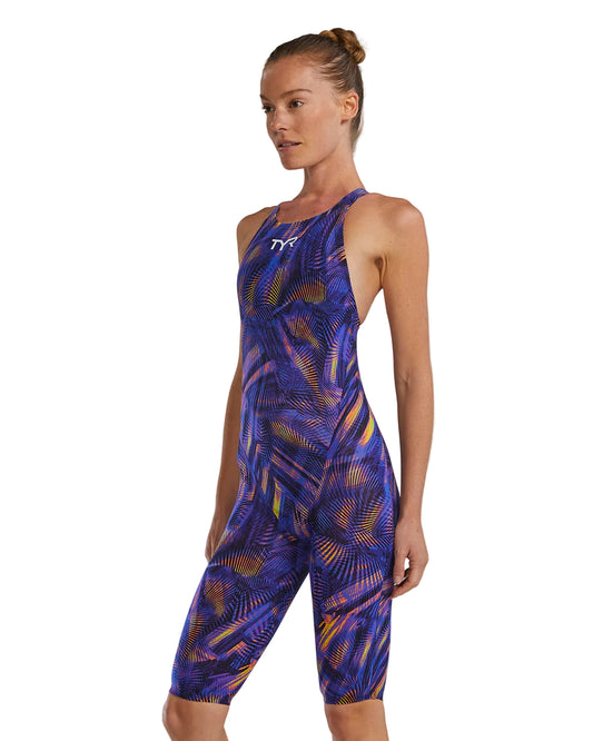 TYR Women's Avictor 2.0 Helux Closed Back Swimsuit | Purple/Gold