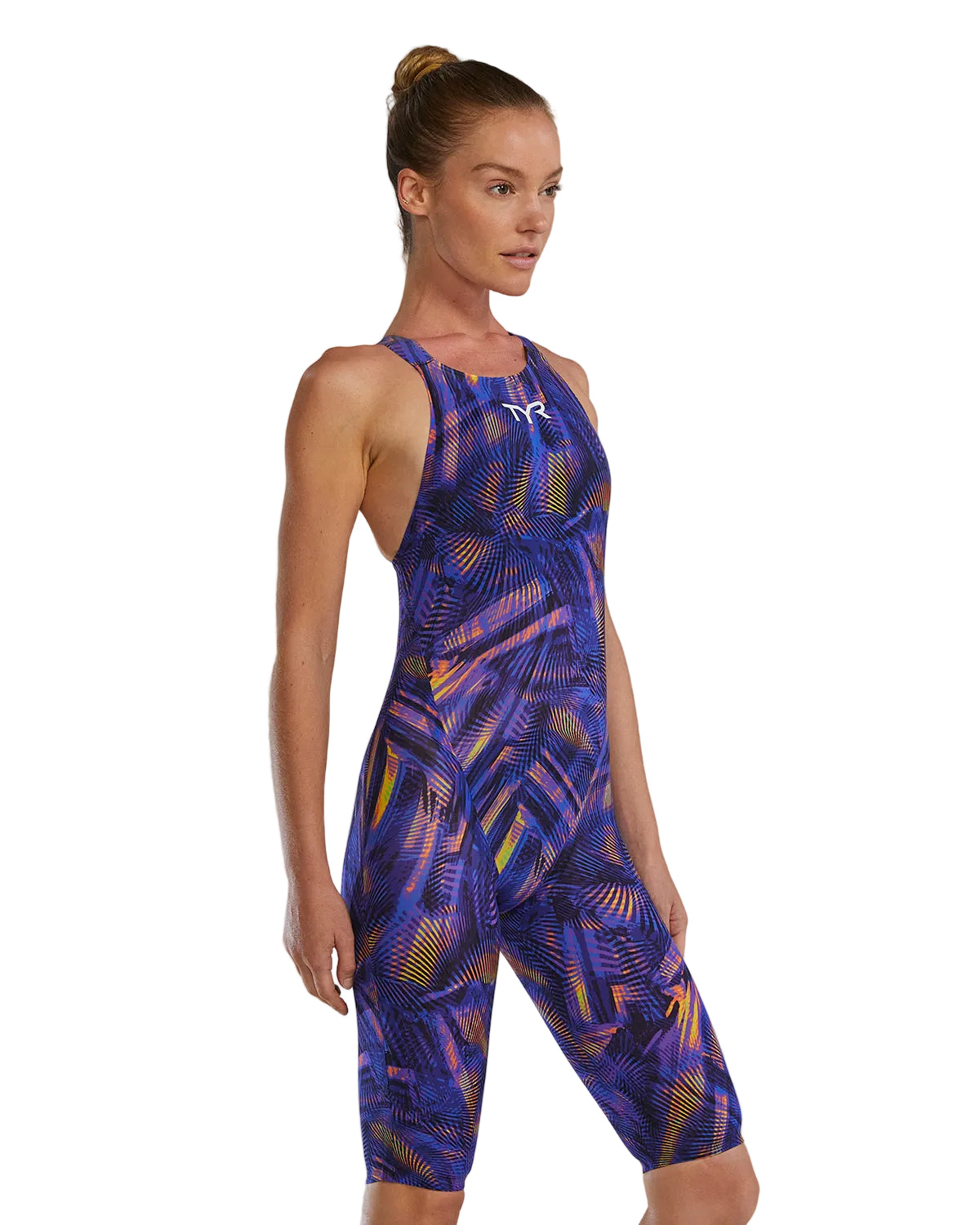 TYR Women's Avictor 2.0 Helux Closed Back Swimsuit | Purple/Gold