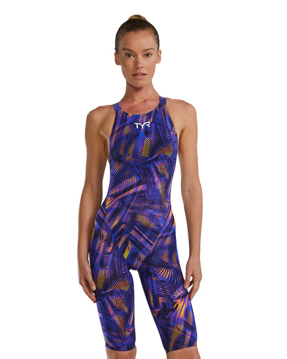 TYR Women's Avictor 2.0 Helux Closed Back Swimsuit | Purple/Gold