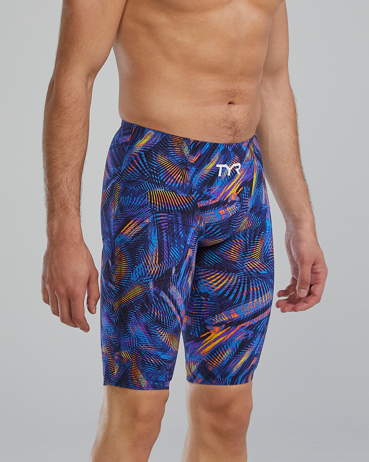 TYR Men's Avictor Helux High Waist Jammer Swimsuit | Purple/Gold