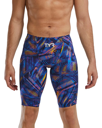 TYR Men's Avictor Helux High Waist Jammer Swimsuit | Purple/Gold