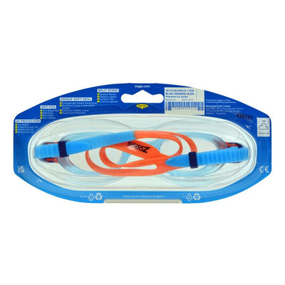 Zoggs Phantom 2.0 Junior Swimming Goggles | Blue/Orange/Clear